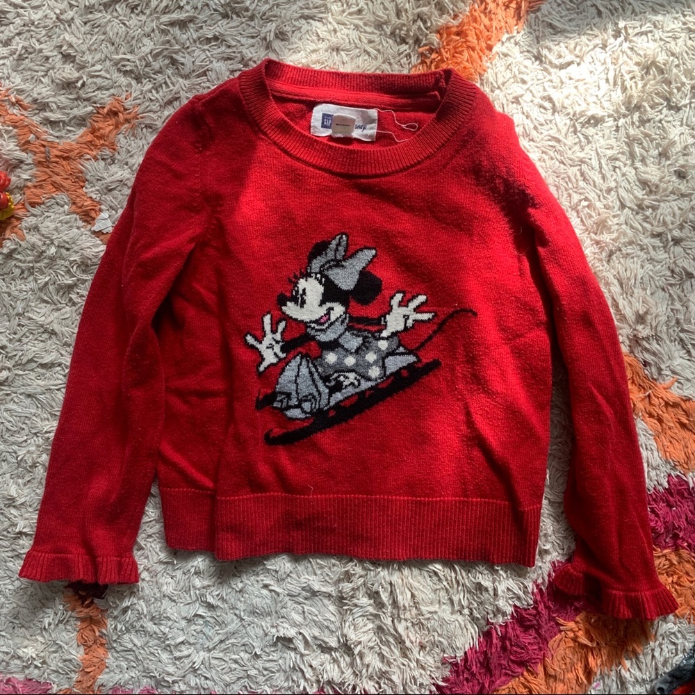 ☀️ Red holiday Minnie Mouse sweater